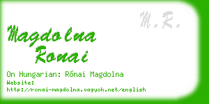 magdolna ronai business card